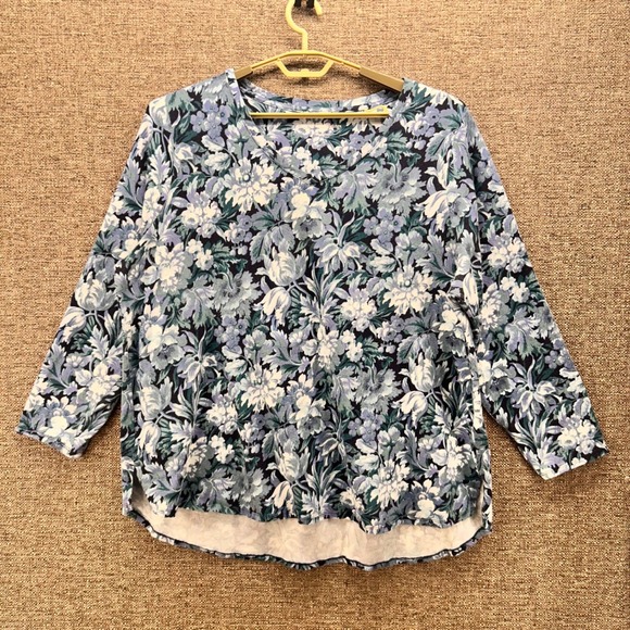 Soft Surroundings Womens Tunic Blouse Size 3X Floral Soft Comfy Summer Travel - Picture 1 of 12